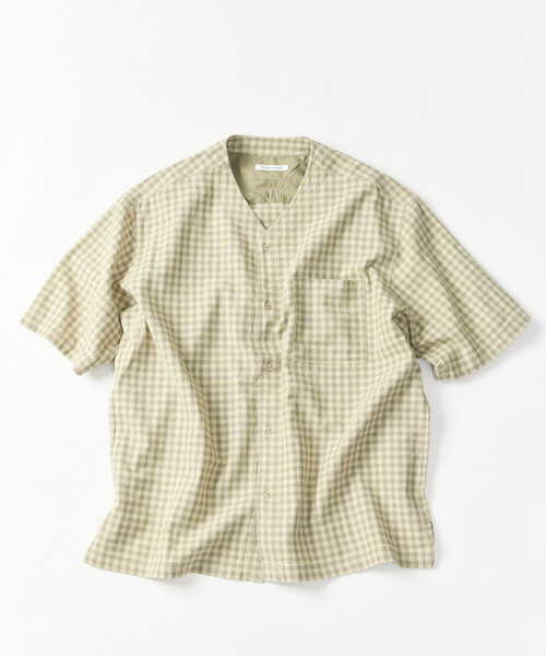 FREAK'S STORE（フリークスストア） シャツ 半袖 LINEN COTTON V NECK