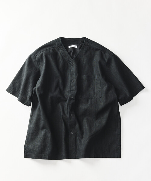 FREAK'S STORE（フリークスストア） シャツ 半袖 LINEN COTTON V NECK