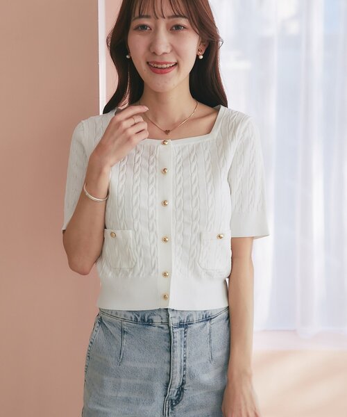 La boutique Bonbon（ラブティックボンボン） uvカット サマーニット
