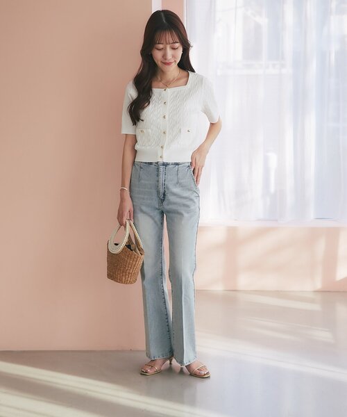 La boutique Bonbon（ラブティックボンボン） uvカット サマーニット