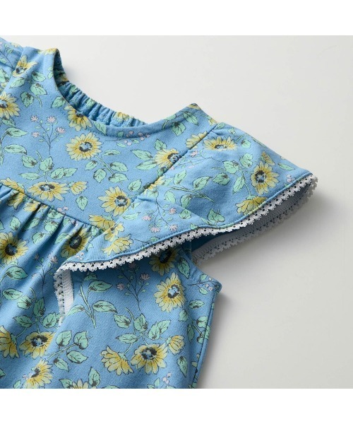 GITA ワンピース ひまわり柄肩フリルワンピース キッズ 子供服 女の子 