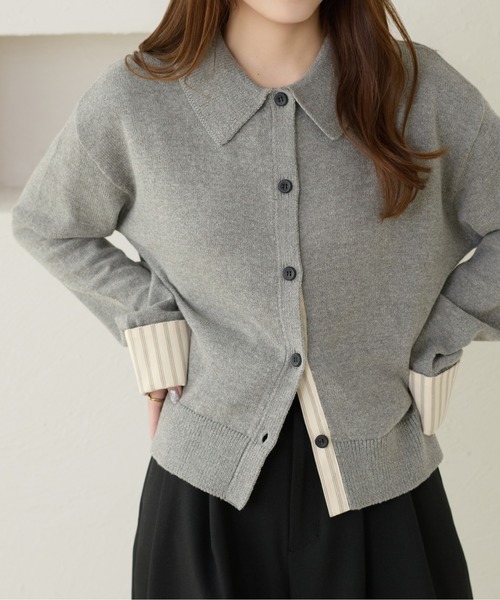「apres jour clair」 ニットカーディガン X-LARGE アイボリー レディース_画像7