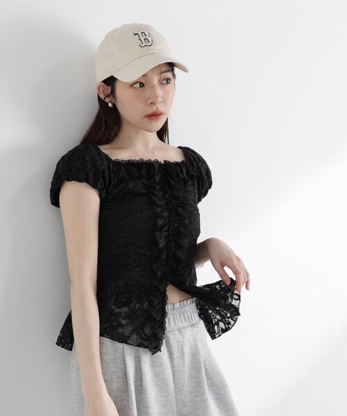 tシャツ 「ａ」レースフリルカットソー / 1216169501 レディースの画像