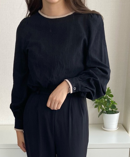 「LAUIR」 長袖ブラウス MEDIUM アイボリー レディース_画像7