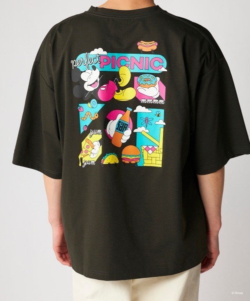 り*♡様 ヒスミニ タトゥティシャツ新品タグ付き Disney（ディズニー） tシャツ 「OP:オーピー」水陸両用ミッキーT
