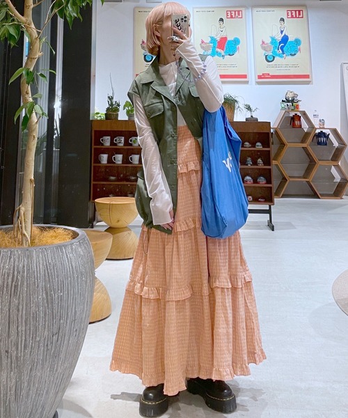 「Alley by w closet」 キャミソールワンピース FREE ピンク レディース_画像4