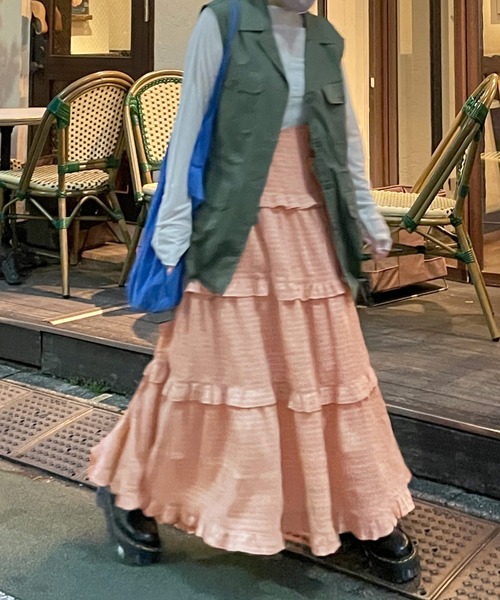 「Alley by w closet」 キャミソールワンピース FREE ピンク レディース_画像7