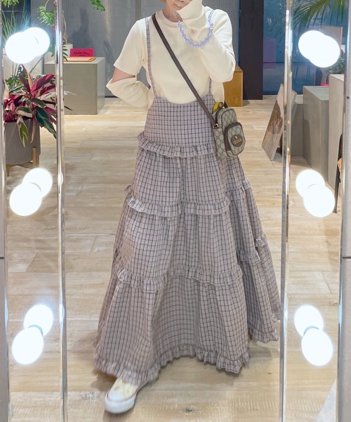 「Alley by w closet」 キャミソールワンピース FREE ピンク レディース_画像9