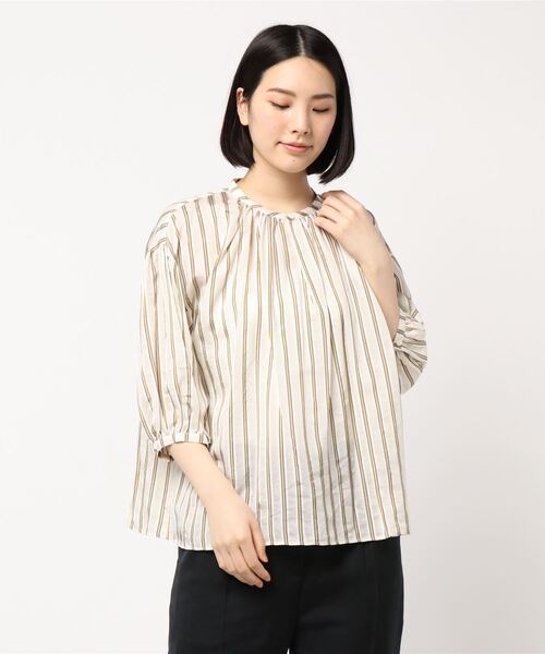 「LE GLAZIK」 7分袖ブラウス ONE SIZE ベージュ レディース_画像2