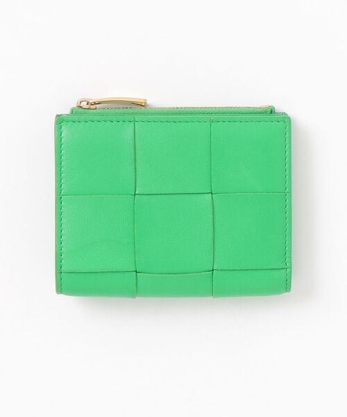 Bottega Veneta グリーン 二つ折り財布 BOTTEGA VENETA（ボッテガ・ヴェネタ） カセット 2つ折り財布