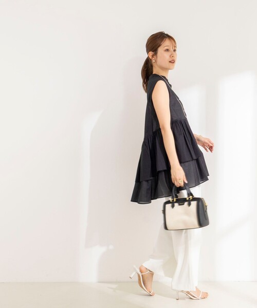 NOLLEY'S（ノーリーズ） ブラウス シャツ ウォッシャブル綿ティアード