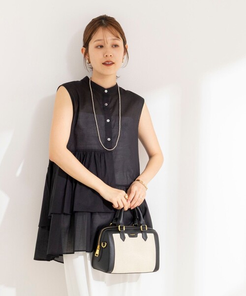 NOLLEY'S（ノーリーズ） ブラウス シャツ ウォッシャブル綿ティアード