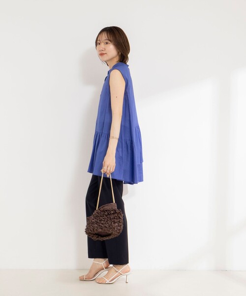 【新品】ノーリーズ ウォッシャブル オーガンジー ティアードブラウス ピンク 桜 NOLLEY'S（ノーリーズ） ブラウス シャツ ウォッシャブル綿ティアード