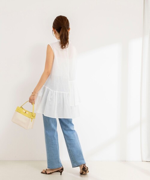 NOLLEY'S（ノーリーズ） ブラウス シャツ ウォッシャブル綿ティアード