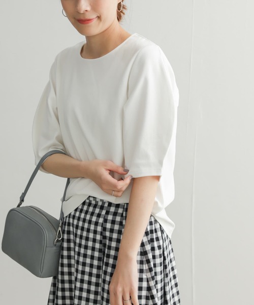 「URBAN RESEARCH DOORS」 7分袖カットソー MEDIUM グリーン レディース_画像5
