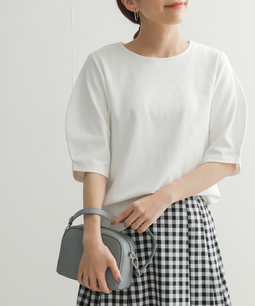 「URBAN RESEARCH DOORS」 7分袖カットソー MEDIUM グリーン レディース_画像6