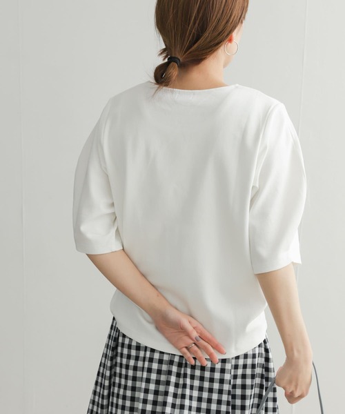 「URBAN RESEARCH DOORS」 7分袖カットソー MEDIUM グリーン レディース_画像8