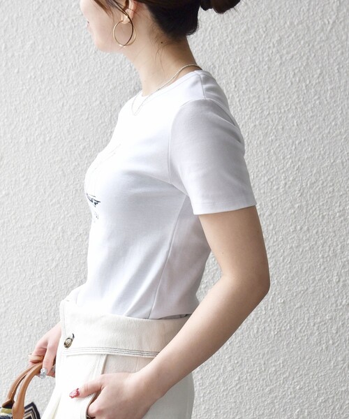 「PETIT BATEAU」 半袖Tシャツ ONE SIZE ホワイト レディース_画像9