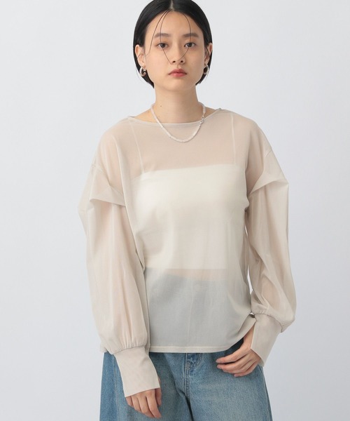 「A part by」 長袖カットソー FREE チャコールグレー レディース_画像4