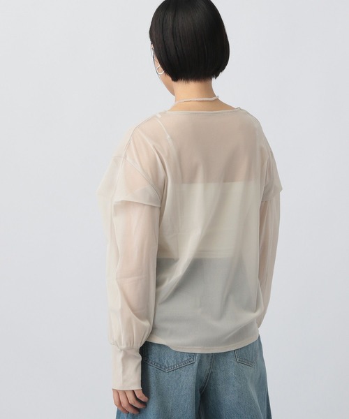 「A part by」 長袖カットソー FREE チャコールグレー レディース_画像6