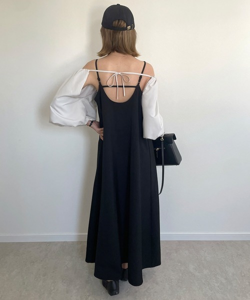 「junoah」 キャミソールワンピース MEDIUM ホワイト レディース_画像8