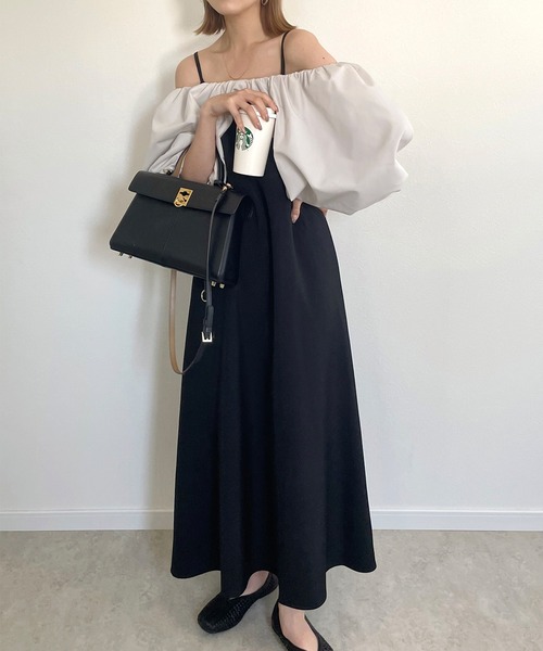 「junoah」 キャミソールワンピース MEDIUM ホワイト レディース_画像9