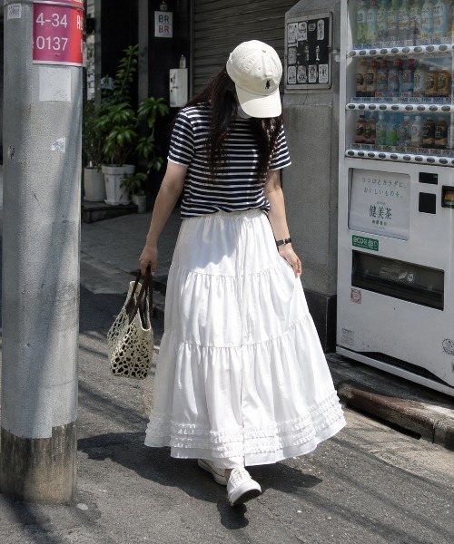 KONVINI（コンビニ） ロング スカート 「KONVINI select」チェック柄