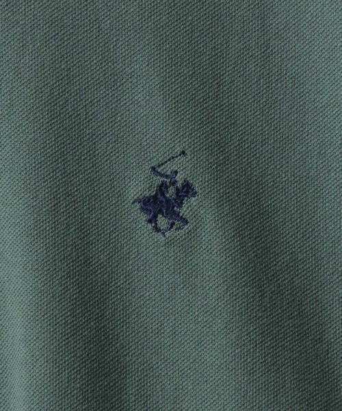 「BEVERLY HILLS POLO CLUB」 半袖ポロシャツ L オフホワイト メンズ_画像9