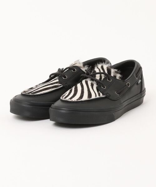 vans スニーカー VANS ヴァンズ 2-EYELET BOAT SHOE ツーアイレット ボートシュー VN000Z96BLA PONY HAIR BLACK メンズ