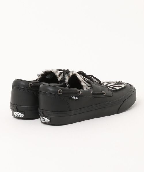 vans スニーカー VANS ヴァンズ 2-EYELET BOAT SHOE ツーアイレット ボートシュー VN000Z96BLA PONY HAIR BLACK メンズ