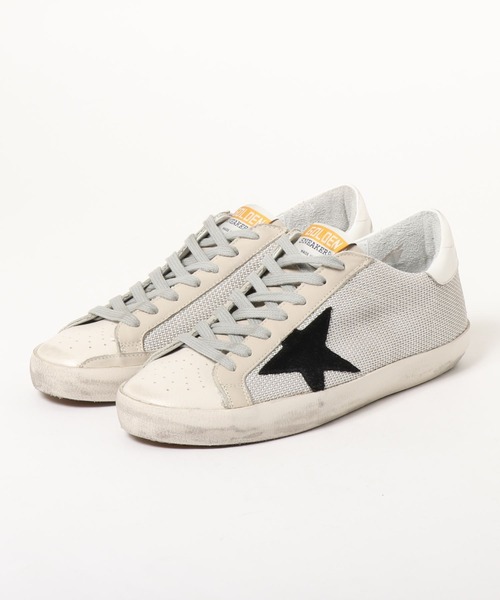 スニーカー GOLDEN GOOSE Super-Star sneakers mesh combination-black suede starの画像
