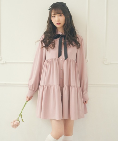 ワンピース リボンタイティアードシャツワンピース Zozotown Paypayモール店 通販 Paypayモール