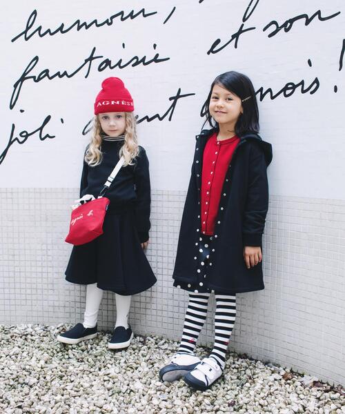 agnes b カーディガンプレッション ロングコート 黒 裏起毛 M相当 メンズ オーガニックコットン メルトン カーディガンプレッション