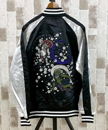 ACE スカジャン　風神　雷神　ブルー　青　メンズ　レディース　横須賀　zozo ACE スカジャン 風神 雷神 ブルー 青 メンズ レディース 横須賀