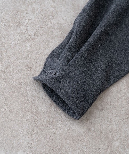 BRICK＆SONS シャツ ウールカシミヤナイロン リラックスCPOシャツ 