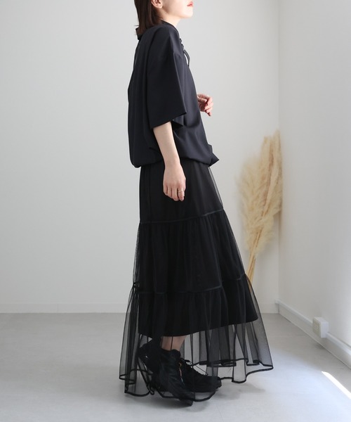 CREARE -LINO- シャツ オーバーサイズ ハーフZIP ルーズ シャツ