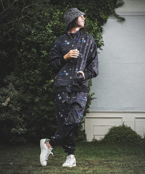 NOISESCAPE ジャージ mj9535-whole pattern stand zip jersey