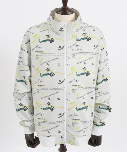 NOISESCAPE ジャージ mj9535-whole pattern stand zip jersey