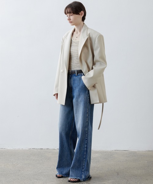 tageechita HEM EDGE WIDE STRAIGHT JEANS パンツ