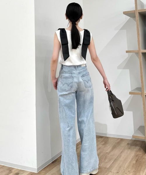 【未使用級】ヘルシーデニム×スナイデル♡コラボ　デニムベルテッドジャケット デコラティブデニムジャケット - ベルーナ【公式】