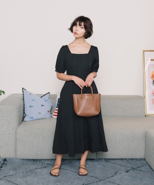 ROOP TOKYO ワンピース フラワージャガードワンピドレス