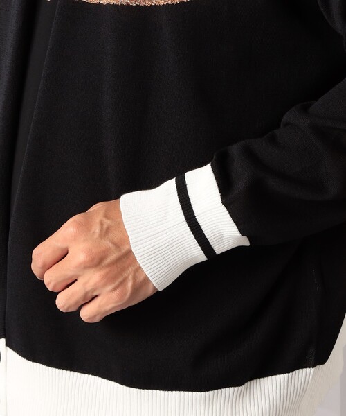 β MEN（ベータ・メン） カーディガン 「黒とコッパ―」Vネックニット