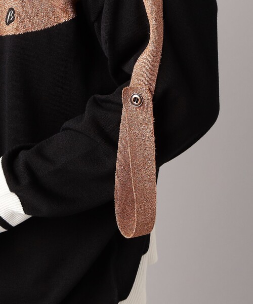 β MEN（ベータ・メン） カーディガン 「黒とコッパ―」Vネックニット