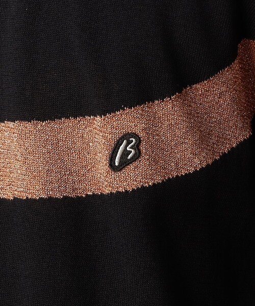 β MEN（ベータ・メン） カーディガン 「黒とコッパ―」Vネックニット