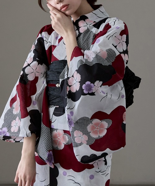 asaka 浴衣 大人浴衣ブランドasaka 着付けのいらない二部式浴衣