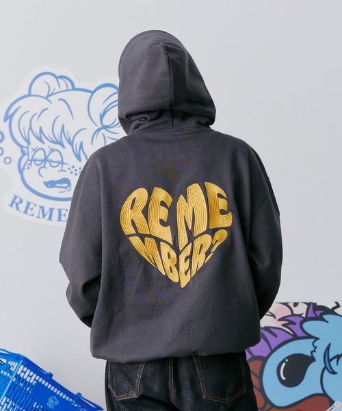 rememberパーカー Remember. パーカー Rememberハート刺繍パーカー メンズ