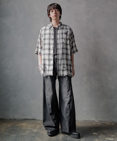 HARE BIGダメージチェックシャツ HARE｜BIGダメージチェックシャツ | Rakuten Fashion(楽天