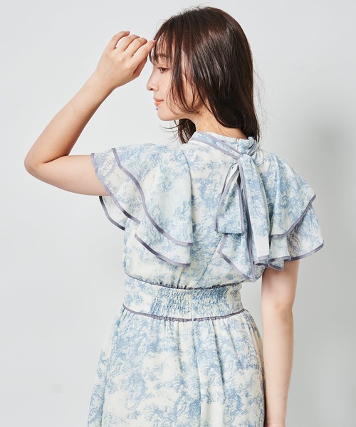 【美品】 31 Sons de mode パイピングボウタイワンピース 31 Sons de mode ワンピース パイピングボウタイワンピース