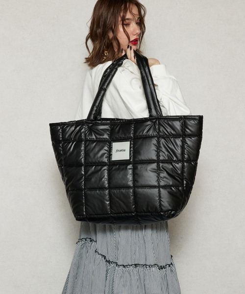ひちゃえ様おまとめJuicy Couture 黒 キルティングトートバッグ トートバッグ（ブラック/黒色系・キルティング）ファッション