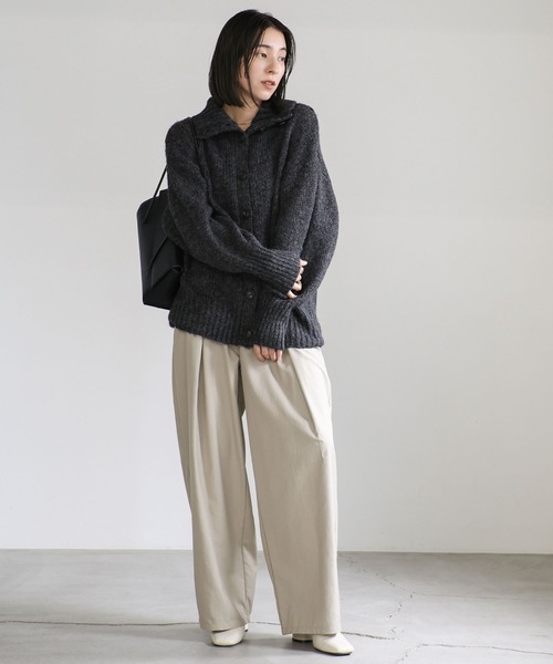 select MOCA（セレクトモカ） カーディガン メランジスタンドネック